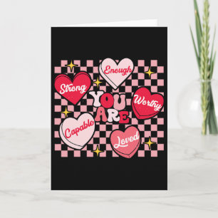 Du bist mein geliebter würdiger genug Candy Heart  Karte