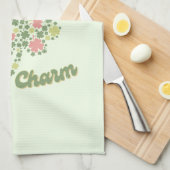 Du bist mein glücklicher Charm Geschirrtuch (Viertel Falte)