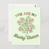 Du bist mein glücklicher Charm Postkarte (Vorne/Hinten)