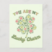 Du bist mein glücklicher Charm Postkarte (Vorderseite)