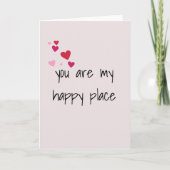 Du bist mein glücklicher Ort Niedlicher Valentinst Karte (Vorderseite)