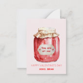 Du bist mein glücklicher Stuhl Valentinins rosa Mitteilungskarte (Vorderseite)