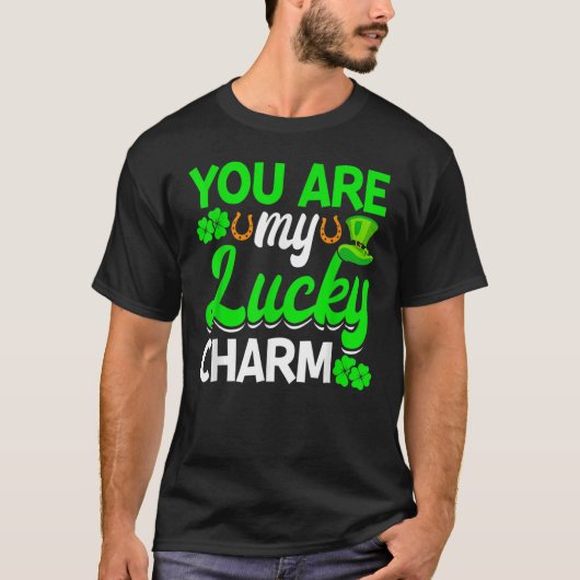 Du bist mein Glücksbringer Kleeblatt St Patrick's  T-Shirt (Vorderseite)