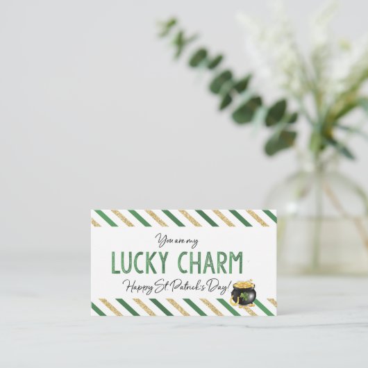 Du bist mein Glücksbringer Telefonnummerkarte (Stehend Vorderseite)