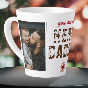 Du bist mein Held Daddy Vatertag 2 Foto Collage Milchtasse