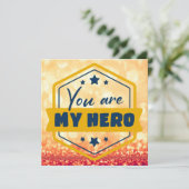 Du bist mein Held Feiertagskarte (Stehend Vorderseite)