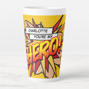 Du bist mein HELD Fun Retro Comic Book Pop Art Milchtasse