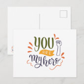 Du bist mein Held! Postkarte (Vorne/Hinten)