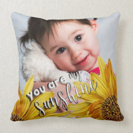 Du bist mein hellgelbes Sonnenblumen-Foto Kissen