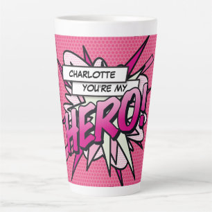 Du bist mein HERO Lustige Retro-Comic-Book-Pop-Art Milchtasse