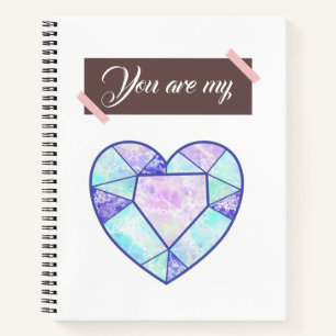 Du bist mein Herz   DiamantNotebook Notizblock