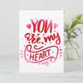 "Du bist mein Herz: Eine Karte der Liebe" (Stehend Vorderseite)