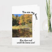 Du bist mein Herz ~ Gelbe Fall Tree Reflections Karte (Vorderseite)