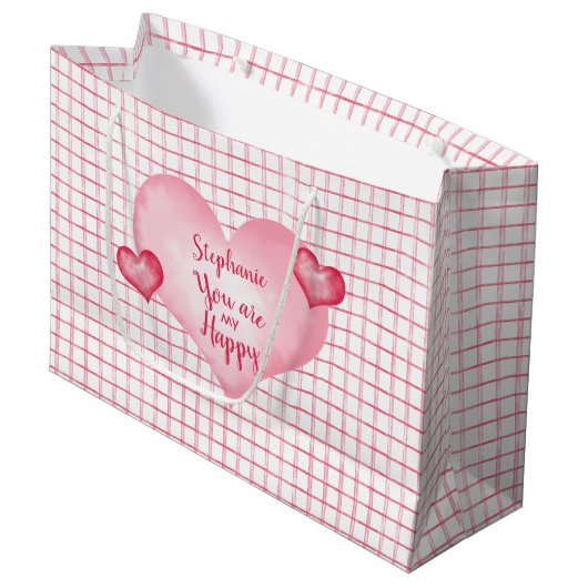 Du bist mein Herz Große Geschenktüte (Vorderseite Schrägansicht)
