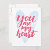 Du bist mein Herz Postkarte (Vorne/Hinten)