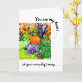 Du bist mein Herz.Pumpkin, Cabbage & Herbstglück Karte (Gelbe Blume)