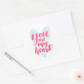 Du bist mein Herz Runder Aufkleber (Umschlag)