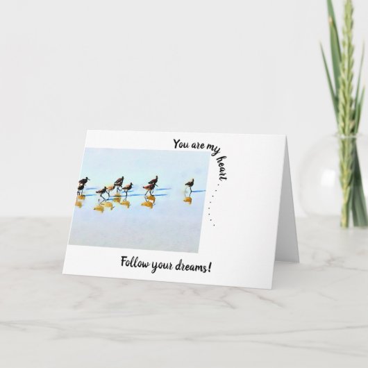 Du bist mein Herz Sandpipers Hilton Head Beach Karte (Vorderseite)