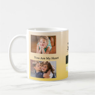 Du bist mein Herz – Vier-Foto-Geschenk für Mama Kaffeetasse
