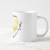 Du bist mein Herz. . . White Annabelle Hydrangeas Jumbo-Tasse (Rechts)