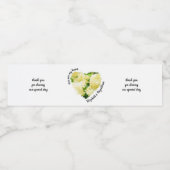 Du bist mein Herz. . . White Annabelle Hydrangeas Wasserflaschenetikett (Einzelnes Label)