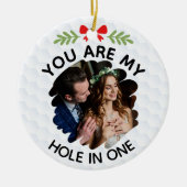 Du bist mein Hole in einem Romantik mit individuel Keramik Ornament (Vorne)