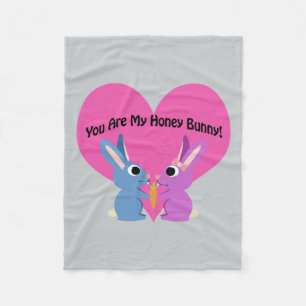 Du bist mein Honey Bunny! Fleecedecke