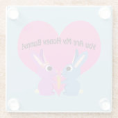 Du bist mein Honey Bunny! Glasuntersetzer (Rückseite)