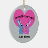 Du bist mein Honey Bunny! Keramik Ornament (Rechts)