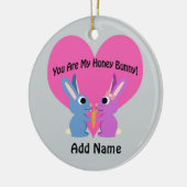 Du bist mein Honey Bunny! Keramik Ornament (Links)