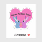 Du bist mein Honig Bunny Aufkleber (Blatt)