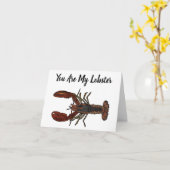 Du bist mein Hummer-Jubiläum oder Valentinstag Karte (Gelbe Blume)