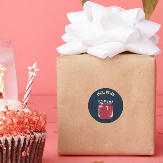 Du bist mein Jam Custom Jelly Jar Runder Aufkleber (Party)