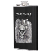 Du bist mein Königspersonalisierbarer Gothic Flachmann (Links)