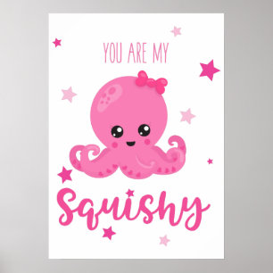 Du bist mein kuscheliges Mädchen-Nursery-Rosa-Okto Poster