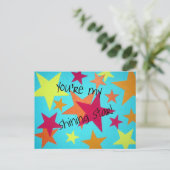 Du bist mein leuchtender Stern! Postkarte (Stehend Vorderseite)