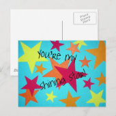 Du bist mein leuchtender Stern! Postkarte (Vorne/Hinten)