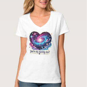 Du bist mein leuchtendes Star Cosmic Heart Design T-Shirt