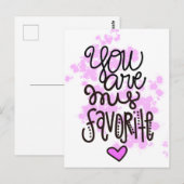 Du bist mein Liebling. Postkarte (Vorne/Hinten)