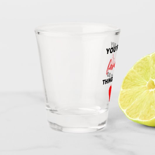 Du bist mein Liebling, schwarz zu machen Schnapsglas (Links)