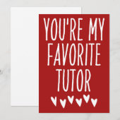Du bist mein Lieblingslehrer Funny Valentine's Day Feiertagskarte (Vorne/Hinten)