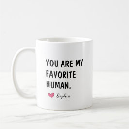 Du bist mein Lieblingsmensch Personalisiertes Mutt Kaffeetasse