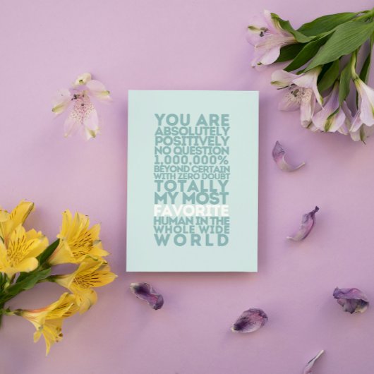 Du bist mein Lieblingsmenschen Dankeskarte