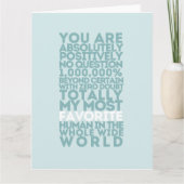 Du bist mein Lieblingsmenschen Dankeskarte (Vorderseite)