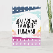 Du bist mein Lieblingsmenschen Karte (Vorderseite)