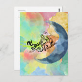 Du bist mein Lieblingswasserfarbenexzept Postkarte (Vorne/Hinten)