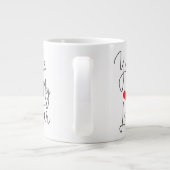 Du bist mein Lieblingszitat mit schwarzem Text Jumbo-Tasse (Rückseite)
