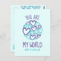 Du bist mein Lila blaues Herz für geliebtes Kind