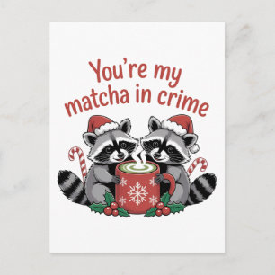 Du bist mein Matcha in Crime, der Weihnachten glei Einladungspostkarte