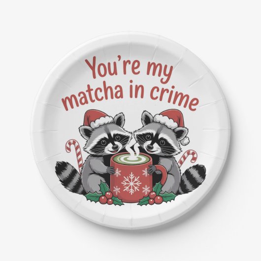 Du bist mein Matcha in Crime, der Weihnachten glei Pappteller (Vorderseite)